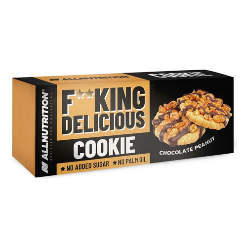 Allnutrition Fitking Delicious Cookie Chocolate Peanut Kruche Ciasteczka z Kawałkami Orzechów 150g