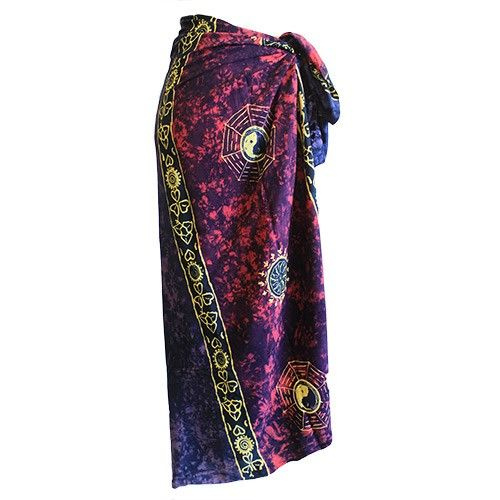 Bali Celtic Sarongs - Yin & Yang - Purple