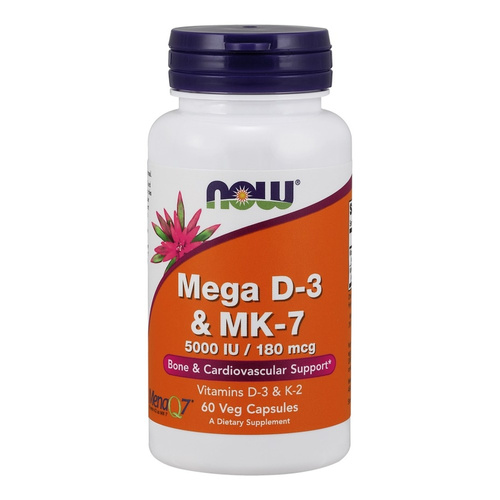 Now Foods Mega D-3 & MK-7 60 Kapsułek