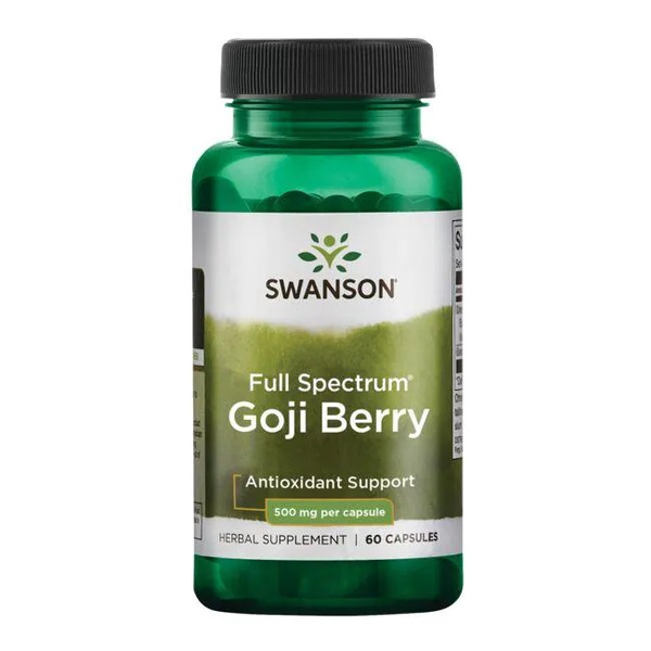 Swanson Full Spectrum Goji Berry 500mg Jagody Goji 60 Kapsułek