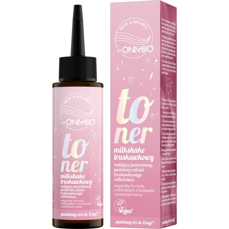 OnlyBio Hair in Balance Toner do Włosów Truskawkowy Milkshake 100ml
