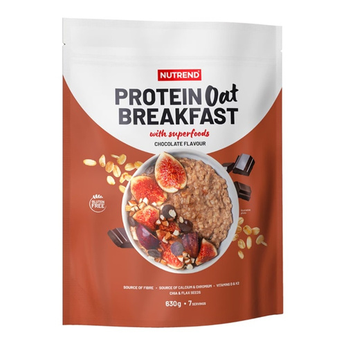Nutrend Protein Oat Breakfast Chocolate Protein Oatmeal For a Quick Breakfast 630g