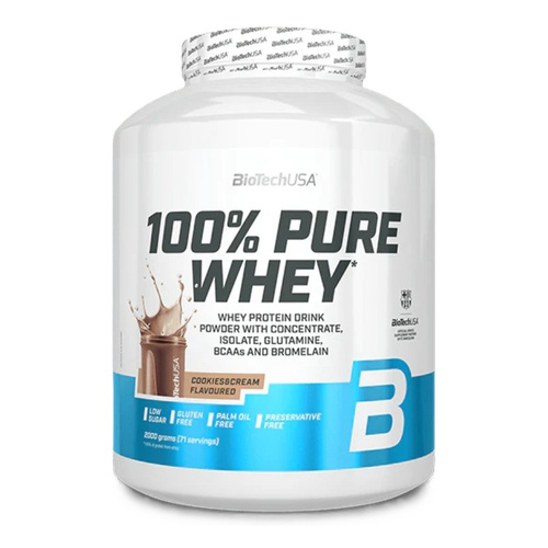 BioTechUSA 100% Pure Whey Protein Powder Cookies & Cream 2000g