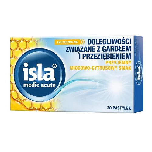 Isla-Medic Acute Honey-Citrus for Adults and Children over 6 Years of Age 20 Lozenges