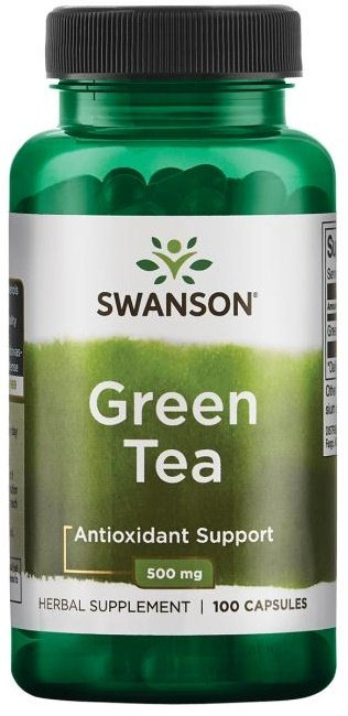 Swanson Green Tea 500mg Zielona Herbata 100 Kapsułek