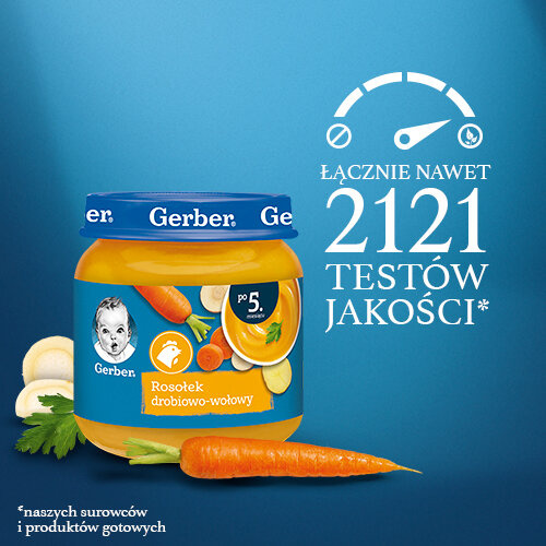 Gerber Rosołek Drobiowo-Wołowy dla Niemowląt po 5 Miesiącu 125g
