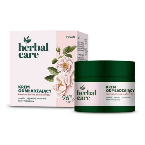 Farmona Herbal Care Odmładzający Krem Kwas Hialuronowy z Kwiatem Róży dla każdego Rodzaju Skóry na Dzień i na Noc 50ml