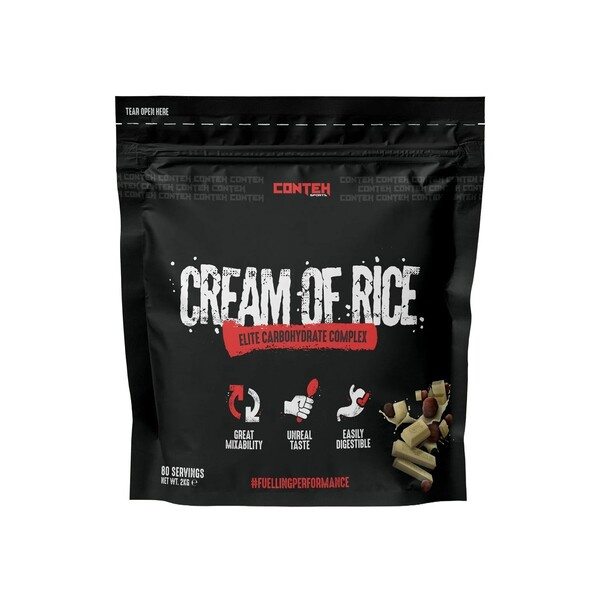 Conteh Sports Cream of Rice Biała Czekolada z Orzechem Laskowym Kompleks Węglowodanów dla Sportowców 2000g