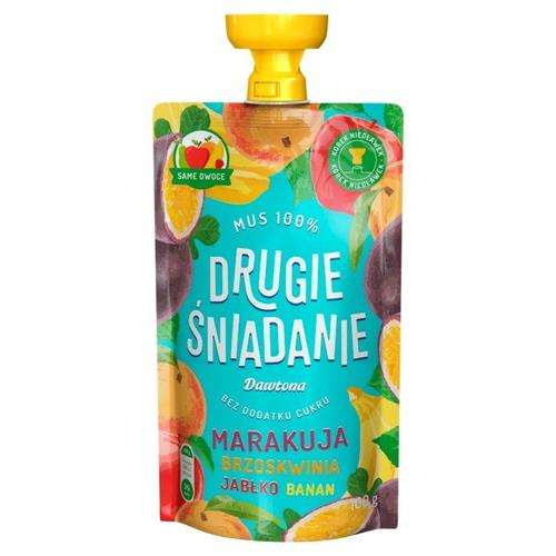 Dawtona Drugie Śniadanie Mus 100% Marakuja Brzoskwinia Jabłko Banan 100g