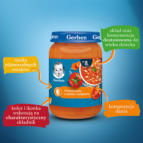 Gerber Tomato Dish with Rice and Turkey for Babies after 8 Months 190g