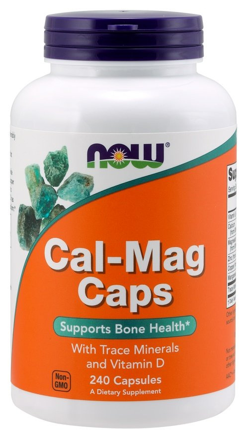 NOW Foods Cal-Mag Caps for Bone Health with Trace Minerals and Vitamin D 240 Caps