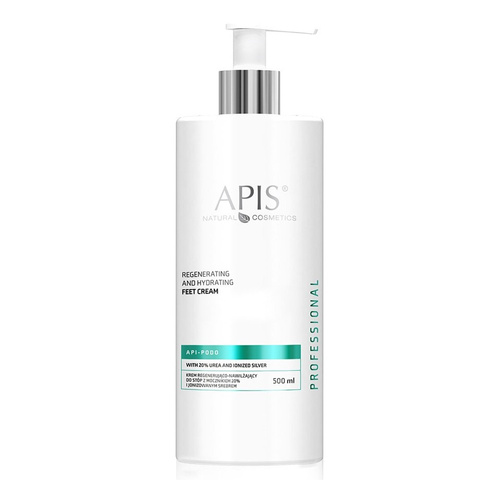 Apis Professional Api Podo Krem Regenerująco-Nawilżający do Stóp z Mocznikiem 20% i Jonizowanym Srebrem 500ml