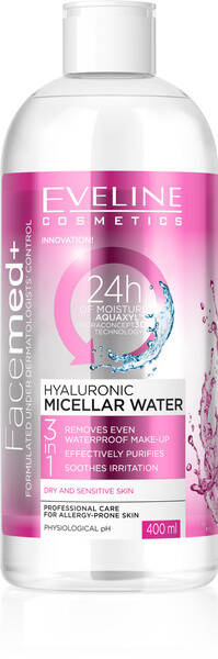 Eveline Facemed+ Hialuronowy Płyn Micelarny 3w1 400ml