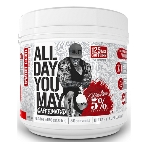 5% Nutrition AllDayYouMay Caffeinated Legendary Series, Owocowy poncz 456g