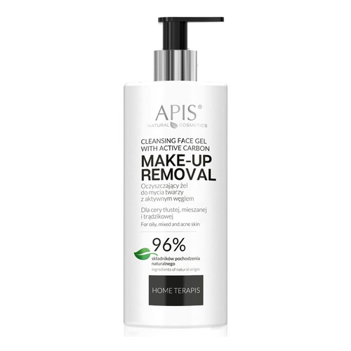 Apis Home TerApis Cleansing Face Gel with Active Carbon for Oily and Combination Skin 300ml