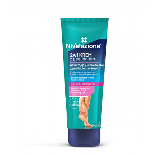 Nivelazione Moisturizing Foot Cream with Rice Peeling for Very Dry and Rough Skin 100ml Best Before 31.08.26