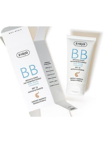 Ziaja BB Active Cream for Imperfections for Oily and Combination Skin Tanned SPF15 50ml