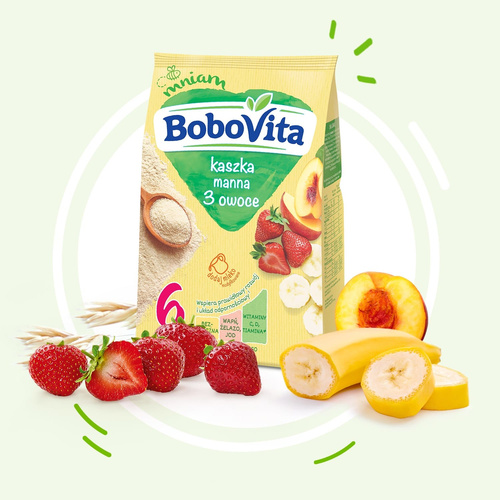 BoboVita Porridge 3 Fruits for Babies after 6 Months 180g