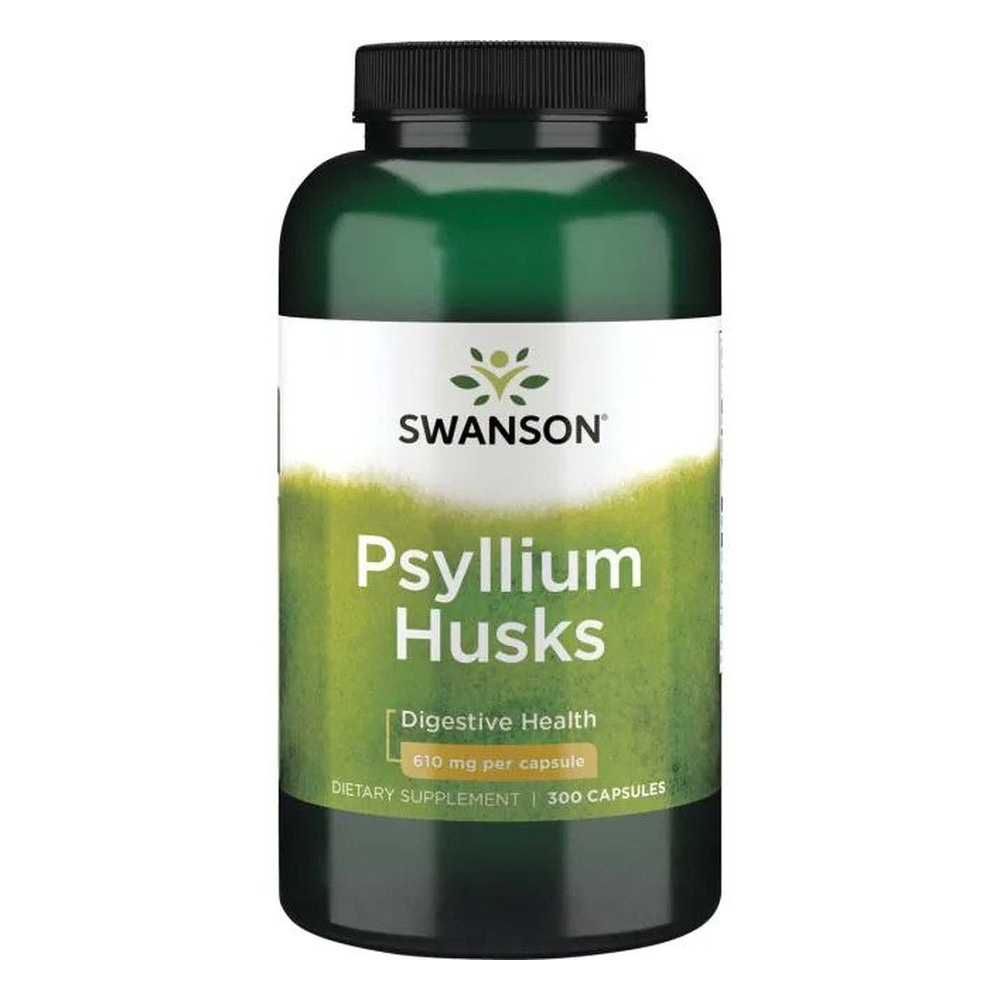 Swanson Psyllium Husks 610mg Wspiera Układ Trawienny 300 Kapsułek