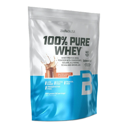 BioTechUSA 100% Pure Whey Protein Powder Salted Caramel 900g