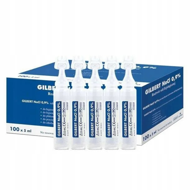 Gilbert NaCl 0.9% Saline Solution 5x5ml