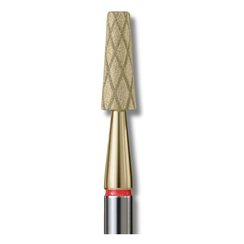 IQ Nails Cool Bits Gold Line Diamond Nail Drill Bit Truncated Cone Fine Grit 3.1mm ZRN Coating Manicure and Pedicure 173.X514.031Z 1 Piece