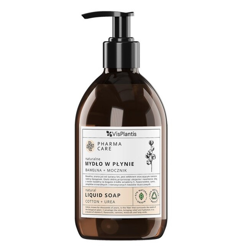 Vis Plantis Pharma Care Natural Liquid Soap Cotton and Urea 500ml Best Before 22.07.26