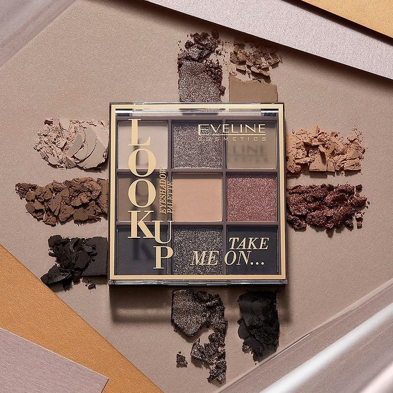 Eveline Look Up Palette of 9 Eyeshadows Take Me On Vegan 10.8g