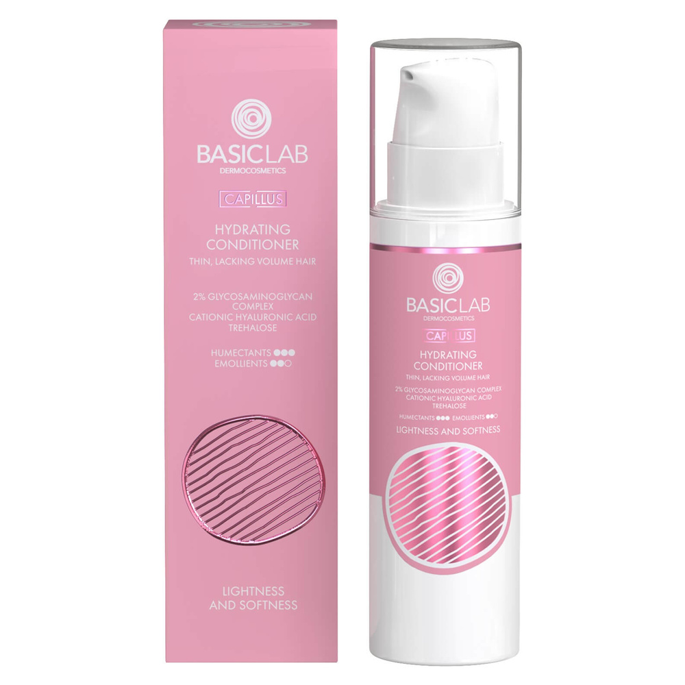 BasicLab Capillus Moisturizing Lightweight Hair Conditioner Volume and Shine 250ml