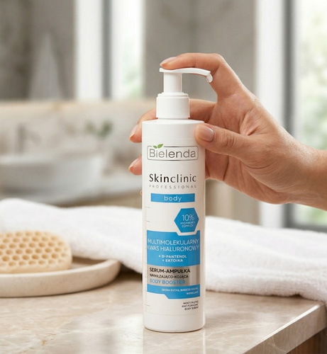 Bielenda Skin Clinic Professional Serum-Ampułka do Ciała Nawilżające i Kojące z Multocząsteczkowym Kwasem Hialuronowym 250ml