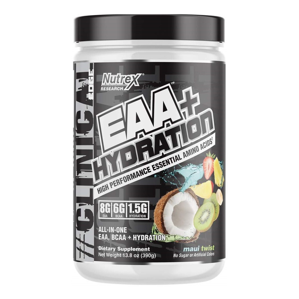 Nutrex EAA + Hydration Maui Twist EAA Amino Acids with Electrolytes for Hydration and Muscle Regeneration 390g