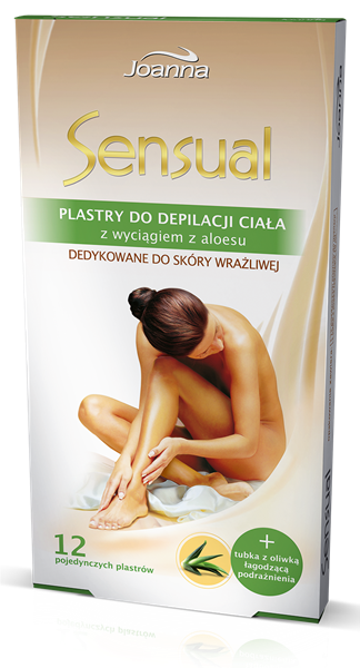 Joanna Sensual Body Depilatory Patches for Sensitive Skin Aloe 12 Pieces