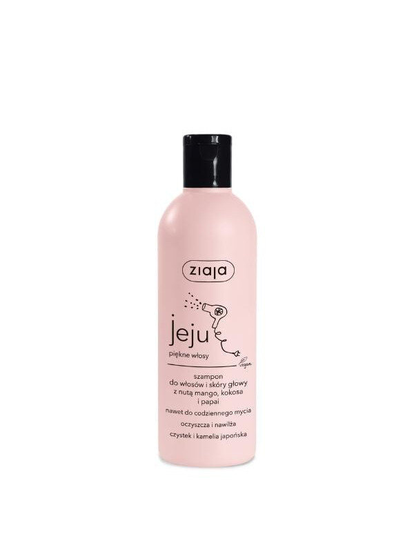 Ziaja Jeju Moisturizing Shampoo for Hair and Scalp with Cistus Extract and Camellia Japanese Oil Vegan 300ml