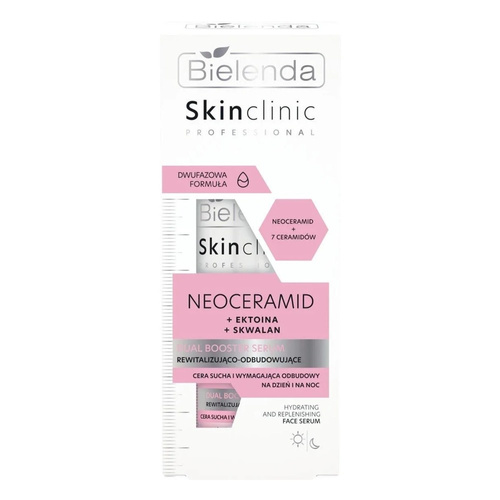 Bielenda Skin Clinic Professional Neoceramide Dual Booster Moisturizing and Regenerating Serum for Dry and Dehydrated Skin for Day and Night 45ml