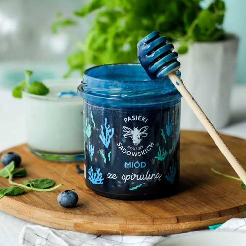 Pasieki Sadowskich Honey with Spirulina 430g