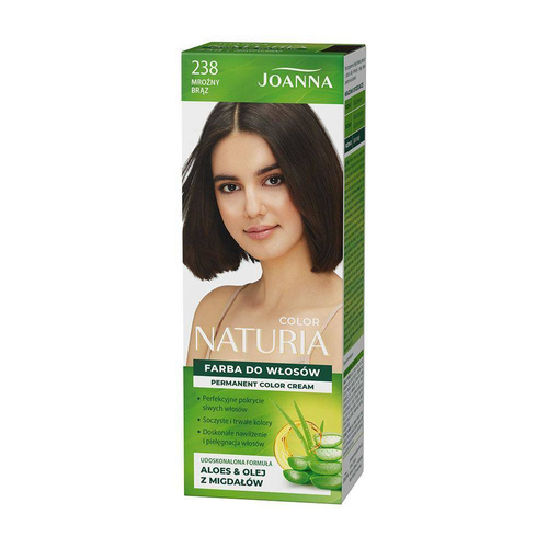 Joanna Naturia Trwały Kolor Włosów Farba Pielęgnacja Połysk Nr 238 Mroźny Brąz 100ml