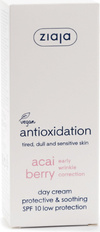 Ziaja Berries Acai Day Cream Protective Soothing Sensitive Skin SPF10 50ml