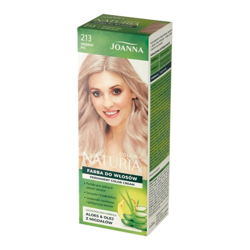 Joanna Naturia Trwały Kolor Włosów Farba Pielęgnacja Połysk Nr 213 Srebrny Pył 100ml