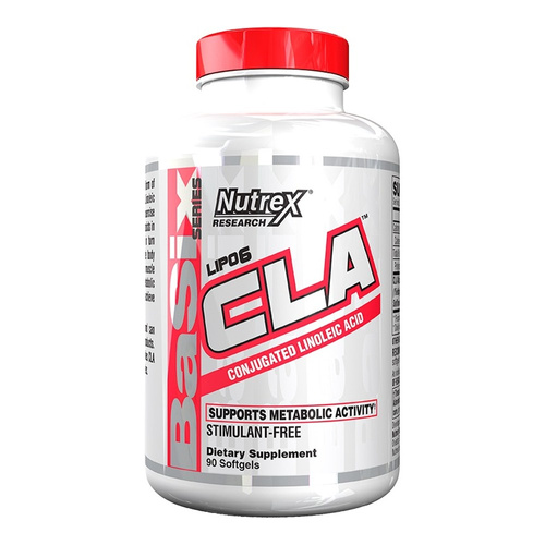 Nutrex Lipo-6 CLA Sprzężony Kwas Linolowy bez Stymulantów na Redukcję Tkanki Tłuszczowej 90 Kapsułek Miękkich