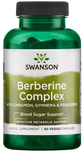 Swanson Berberine Complex with Cinnamon Gymnema & Fenugreek 90 Vcapsules