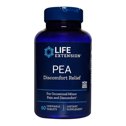 Life Extension PEA Discomfort Relief For Occasional Minor Pain 60 Chewable Tablets