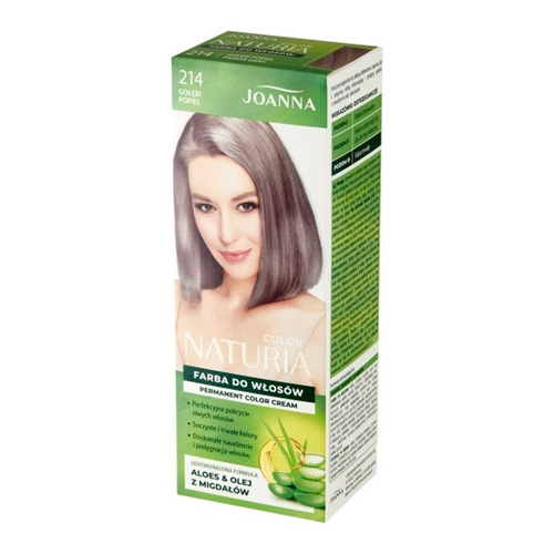 Joanna Naturia Trwały Kolor Włosów Farba Pielęgnacja Połysk Nr 214 Gołębi Popiel 100ml