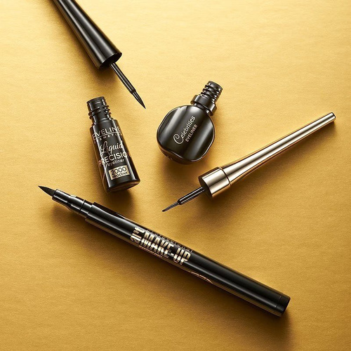 Eveline Liquid Precision Eyeliner 2000 Matt Black Matowy Eyeliner w Płynie Czarny 1 Sztuka
