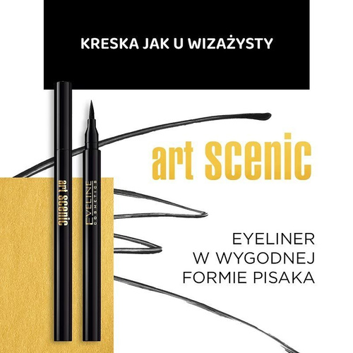 Eveline Art Professional Make Up Wodoodoporny Eyeliner w Pisaku Czarny 1,8g