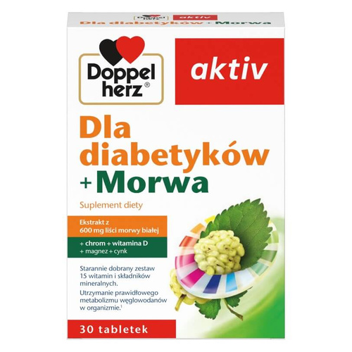 DoppelHerz Aktiv for Diabetics White Mulberry + Vitamins & Minerals 30 Tablets