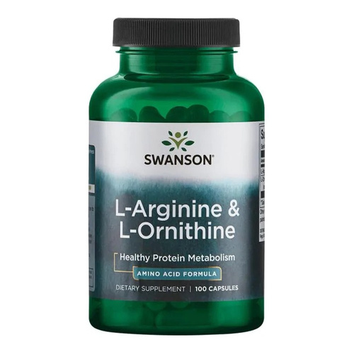 Swanson L-Arginine & L-Ornithine 100 Capsules