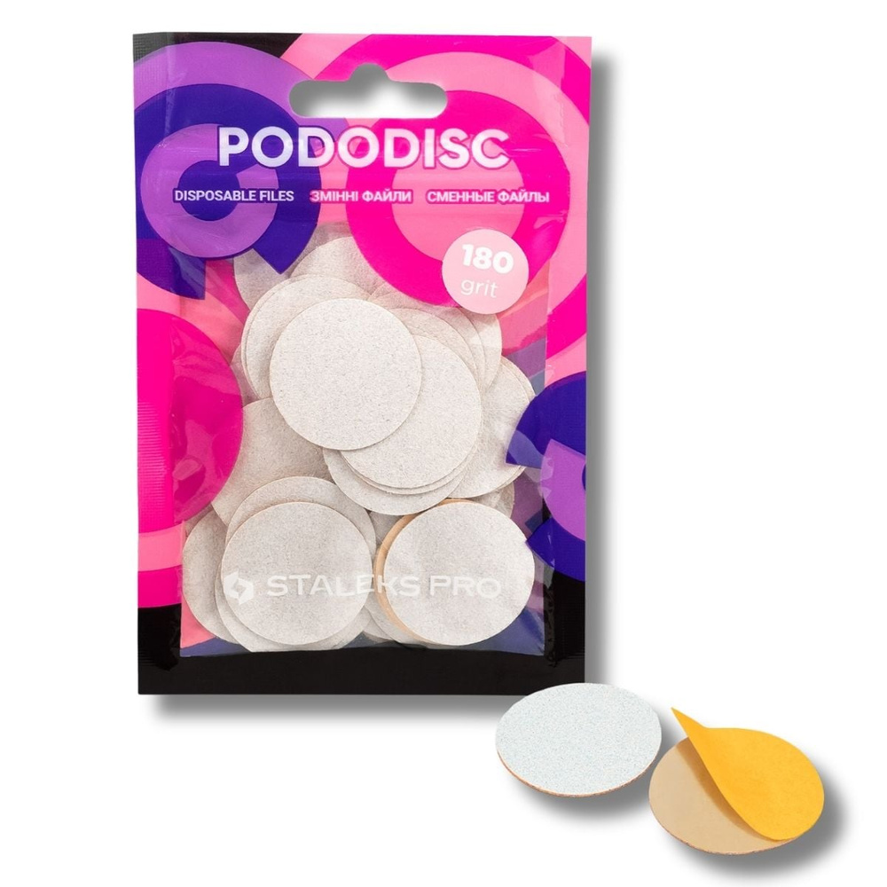 Staleks Pro Wymienne Pilniki Białe do Dysku do Pedicure PODODISC XS EXPERT 50 Sztuk