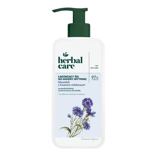 Herbal Care Łagodzący Żel do Higieny Intymnej Bławatek i Kwas Mlekowy 330ml
