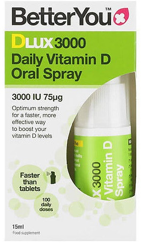 BetterYou D3000 Daily Vitamin D Oral Spray For Bones Teeth and Immune System 15ml