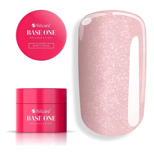 Silcare Base One UV/LED Builder Gel Shimmer Misty Rose 15g